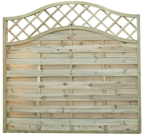  Briconess.com Pannello barriera ad Arco grigliato 180x180 cm frangivista in Legno di Pino impregnato Lasa