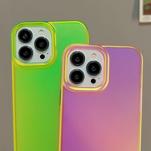 Étui laser aurora iPhone 14 couleur fluorescente mate - 3
