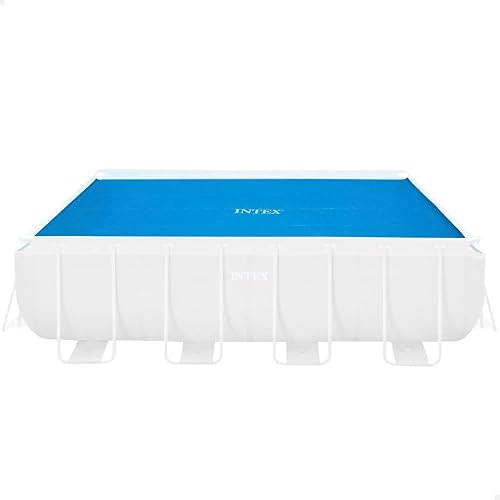 Intex 28088 Bâche Solaire rectangulaire pour Ultra Frame 400 x 200 cm, épaisseur 160 microns & 28037 - Bâche Protection pour Piscine Rectangulaire Tubulaire 4M X 2M - 2