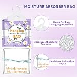 10-Pack Absorbeurs d'humidité Sacs de déshumidificateur suspendus, Emballages d'absorbeur d'humidité sans fragrance pour placard, Salle de bains & Sous-sol, déshumidificateur Sacs pour le stockage, élimine l'humidité & Orfèvres