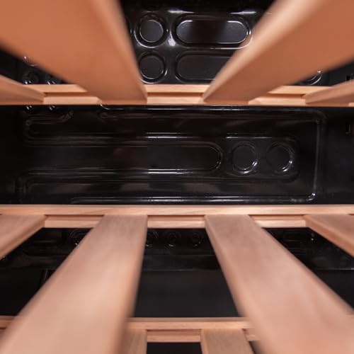 Cecotec Vinoteca 34 Flaschen Bolero Grandsommelier 34030 Edelstahl Kompressor, 80 l, Kompressorkühlung, Temperatur einstellbar von 5 bis 18 °C, Touch-Steuerung, Display, LED innen.