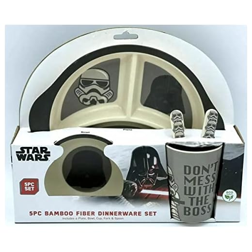 Best Brands STAR WARS 5PC BAMBOO FIBER DINNERWARE SET