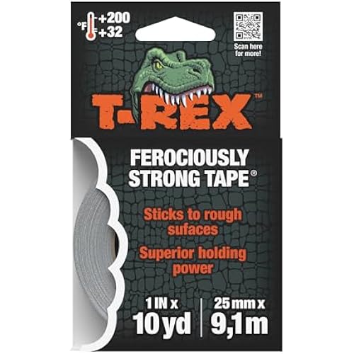 T-Rex Tape Heavy Duty Duct Tape, 1" Width, Gunmetal Gray Mighty Rolls Pack