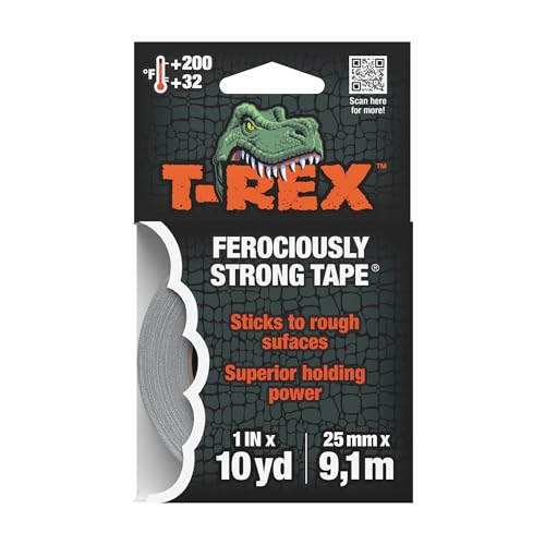 T Rex Tape 241330 wasserfestes Graphitgraues Klebeband, 25 mm x 9,14 m, 9 Stück