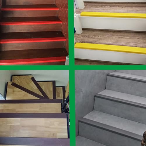 Protector de nariz de escalera autoadhesivo, perfil de PVC fácil de cortar para suelos 7