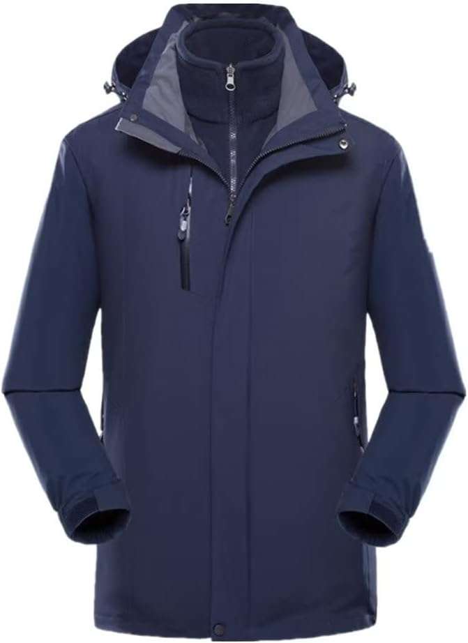 [HADWAO] マウンテンパーカー メンズ 厚手ジャケット 裏ボア 2点セット アウタドア アウター 登山 冬 防寒着 あったか