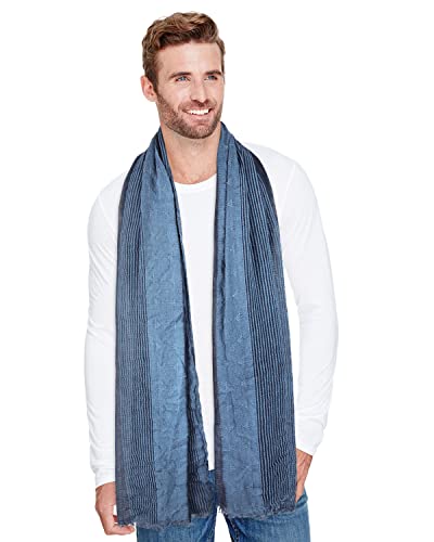 Gerinly 4345729274 Cotton-Linen Scarves Mens Stripe Crinkle Long Scarf European Neck Wrap Bufanda De Hombres Fashion thumb #2