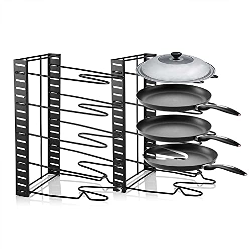 RASTKY Heavy Duty Pan Multi Tiers Pot Frying Pan Lid Storage Rack Kitchen Cookware Stand Holder Pots and Under Cabinet - Image 9