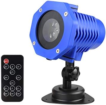 JMTGNSEP Christmas Led Projector Light with 12 Slides, IP65 Waterproof Outdoor Light Projection Landscape Lamp Holiday Xmas, Blue