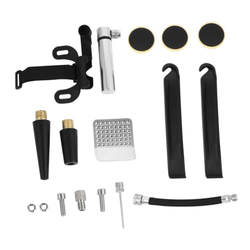 BCOATH Bike Pump Tire Repair Kit Glueless Patch Mini Aluminum Pump Cycle Accessories Supplies