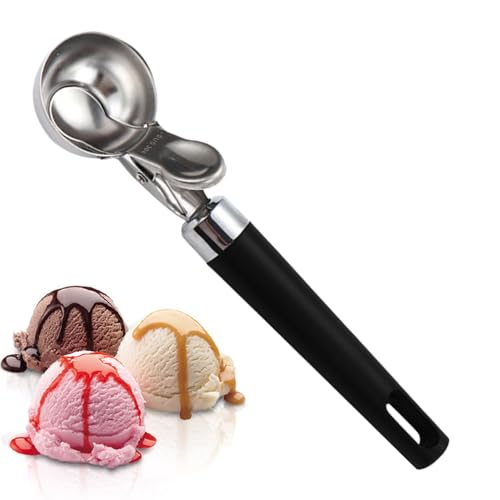 Pala para hornear | Acero inoxidable para helado Scoop | Cucharillas ergonómicas para hornear | Pelador de galletas de alto rendimiento para cupcakes, albóndigas, frutas, dulces y buffets de fiesta