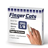 Evridwear 20PCS Premium Cotton Comfort Cushion Finger Toe Thumb Cot Sleeves Protect Fingertips Hand...