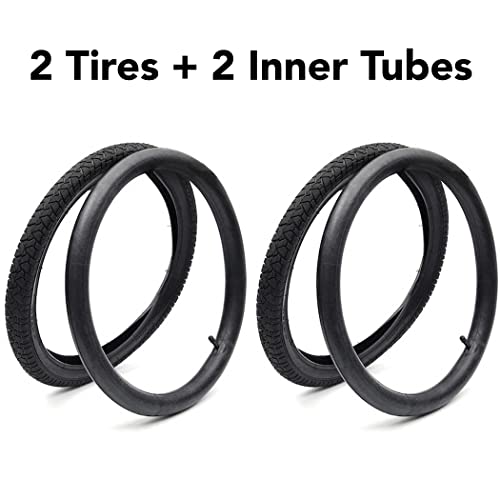 Calpalmy (2 Sets) 18” X 2.125 Kids Bike Replacement Tires And Tubes - Compatible With Most 18” Kids Bikes Like Royalbaby, Joystar, And Dynacraft - Made From Bpa/Latex Free Butyl Rubber #TOP1