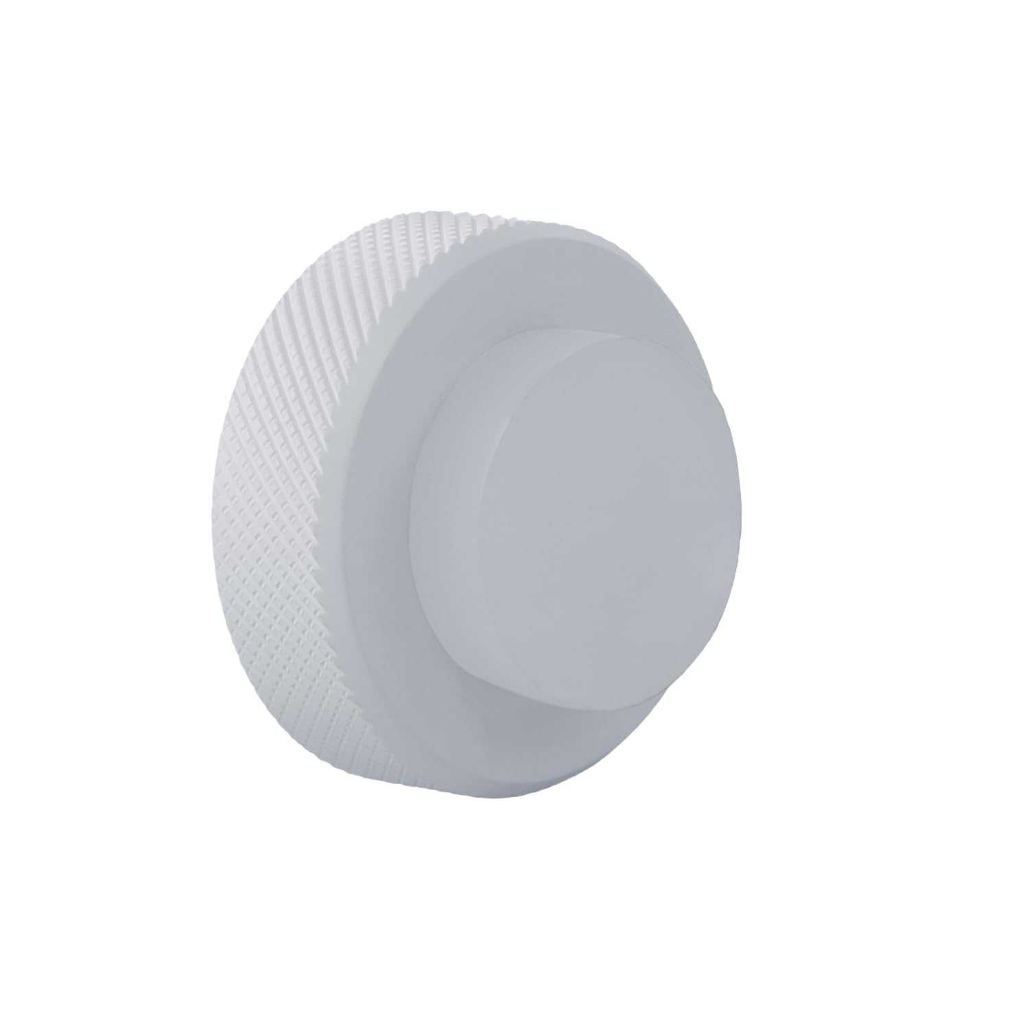 Butée de porte murale inox blanc Ø35mm arrêt de porte design moleté