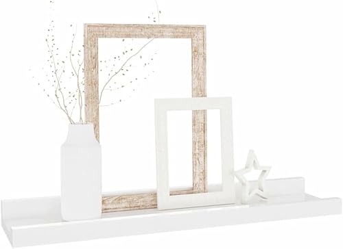 Miniatura 4 de Estante flotante de pared, juego de 2 estantes flotantes para pared, estante flotante extremo montado en la pared para dormitorio, baño, sala de