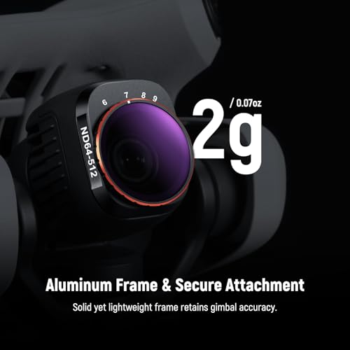 Image of NEEWER Variable ND Filter Compatible with DJI Mini 4 Pro, ND64-512 6-9 Stops Multicoated HD Optical Glass Drone Camera Lens Video Recording Aerial Photography Accessories