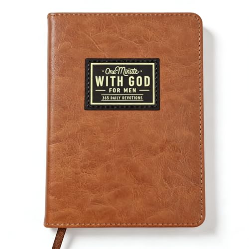 seyobo 2026 One Minute with God for Men Daily Devotional, 365 Days Christian Prayer Journal with Bible Verses, Premium Hardcover Leather Cover for Daily Spiritual Growth