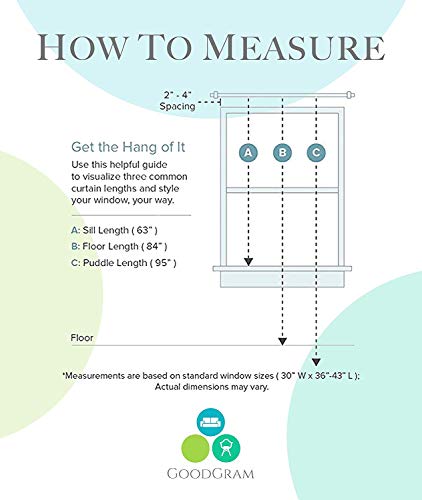 Goodgram 4 Pack: Basic Rod Pocket Sheer Voile Window Curtain Panels-Assorted Colors & Sizes, 84 In. Long, Burgundy #TOP2