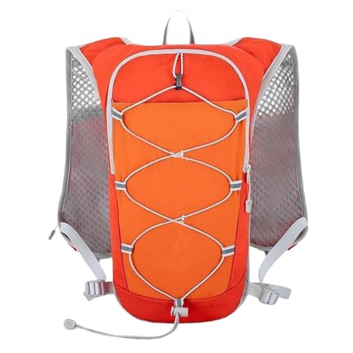 Ruwshuuk Chaleco ligero para correr, mochila de pecho de agua para correr, chaleco para entrenamiento, senderismo, ciclismo con tira reflectante y silbato de señal