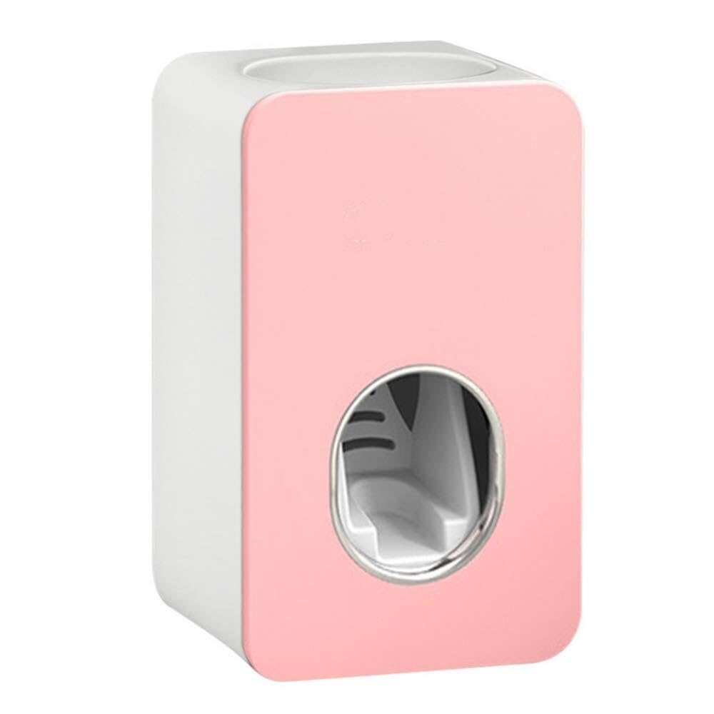 Utomatyczny Dozownik do zębów Dozownik Dustoszczający Kustoszczelnik Uchwyt Na ścianie Mount Stojak Akcesoria Łazienkowe Zestaw Dom Doottaste Squeezers Gray(Pink)