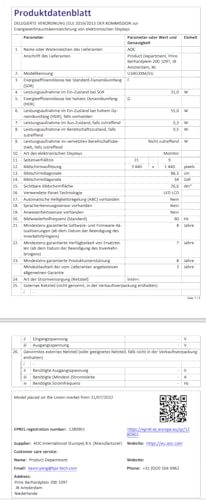 AOC Gaming U34G3XM - 34 Inch QHD Monitor, 144Hz, 1MS MPRT, VA, FreeSync Premium, Height Adjust, Low Input Lag (3440 x 1440 @ 144z, 300 cd/m², HDMI 2.0 / DP 1.4) - Image 7