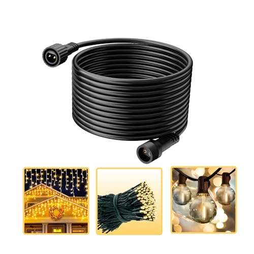 cshare Extension Cords for String Lights Inflatable Decorations, 2 Pin 32.8FT Outdoor Extension...