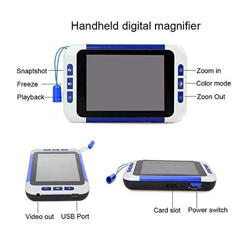3,5 inch elektronische Low Vision hulpmiddelen voor ouderen/slechtzienden, 2-32 keer vergroting elektronisch leeshulpmiddel met intrekbare beugel - Afbeelding 4