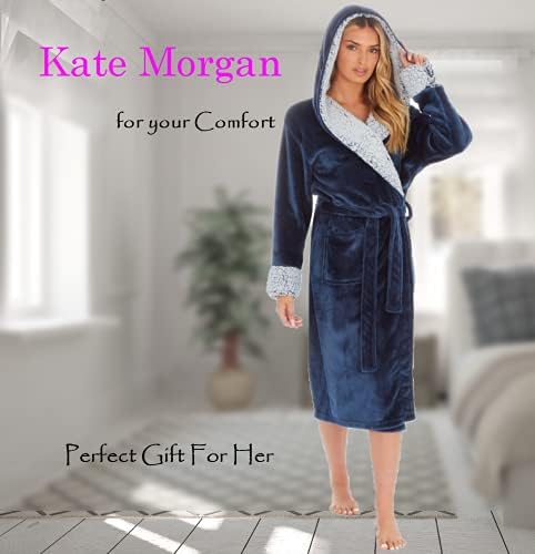 KATE MORGAN Ladies Dressing Gown Fluffy 
