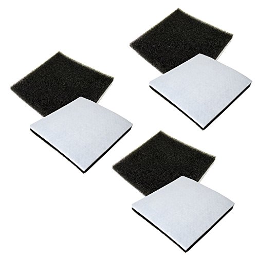 HQRP 6-Pack Foam Filter for Kenmore 116.29713995, 116.21875100, 116.22312, 116.23513300, 116.23912300, 116.24614400, 116.25512506, 116.25614