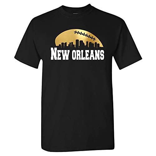 Xtreme Apparrel New Orleans Football Skyline Shirt (M) Black