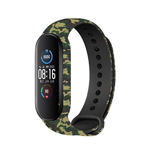 T-BLUER compatível com Xiaomi Mi Band 5 Band, pulseira de silicone colorida de reposição para Xiaomi