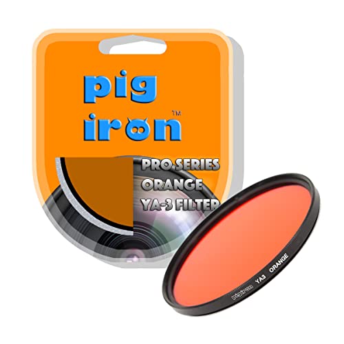 Pig Iron Orange YA3 Pro Filter. Booster a contrasto per fotografia in bianco e nero, filtro obiettivo fotocamera effetti speciali (67mm)