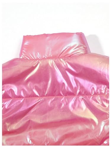 Girl's Metallic Zip Up Puffer Vest Coat Sleeveless Jacket Coat Outwear4