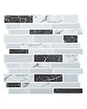 Art3d Thick Peel-and-Stick Kitchen Backsplash Tile, 10-Sheet Marble Design Self Adhesive Wall Tiles for Kitchen Bathroom Back Splash - Grey