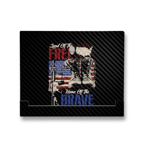 Image of MightySkins Carbon Fiber Skin Compatible with Alienware X14 R2 (2023) Full Wrap Kit - Land of The Free | Protective, Durable Textured Carbon Fiber Finish | Easy to Apply | Made in The USA