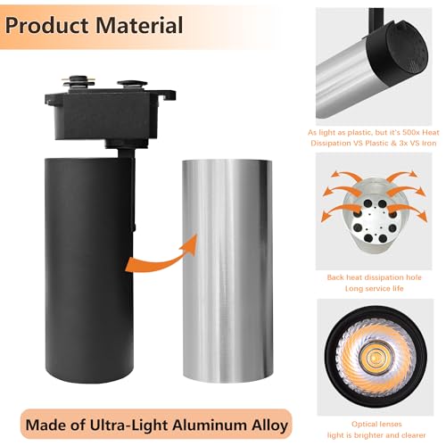 Image of H Type LED Track Lighting Heads Kit, 24 Heads 4000K Natural White