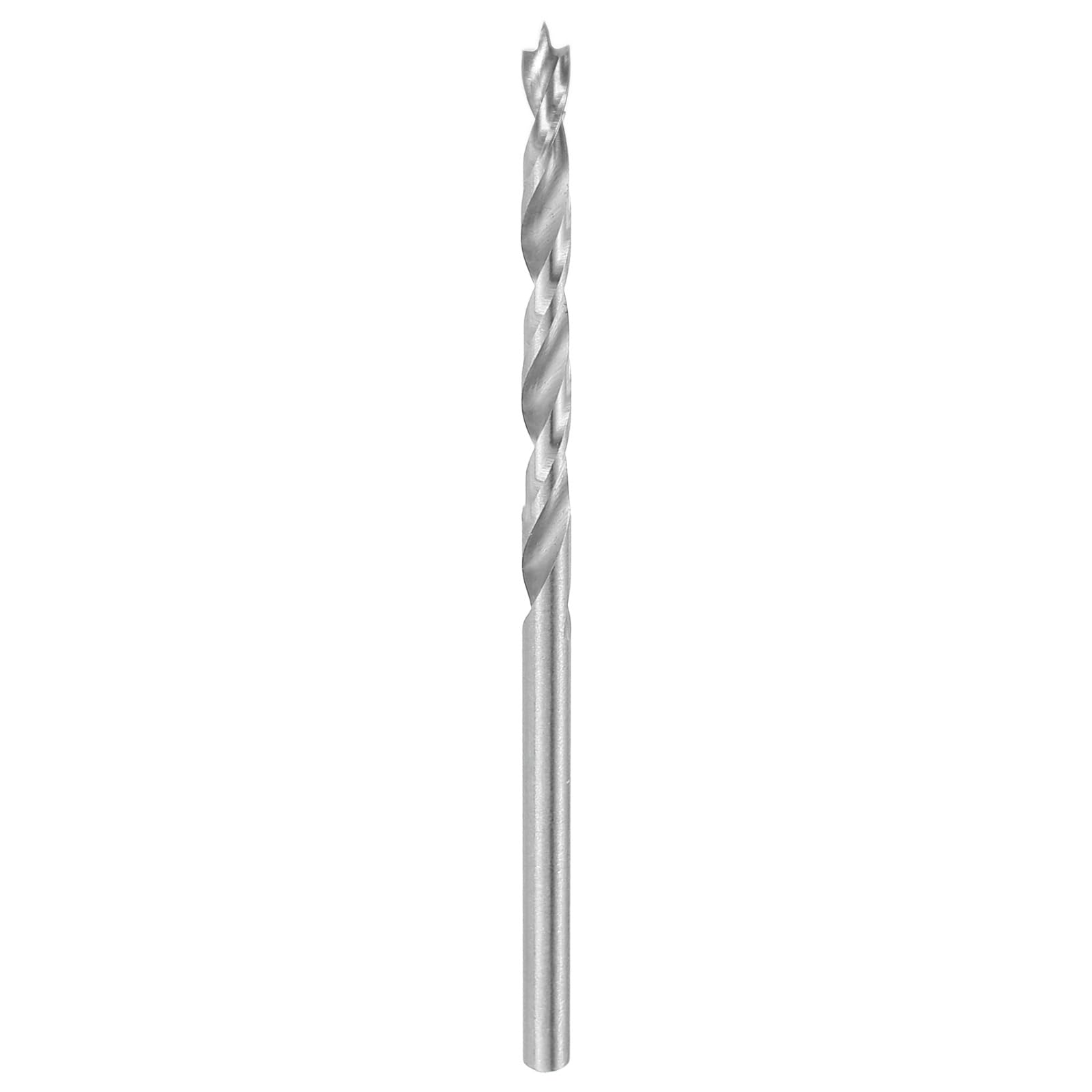 QUARKZMAN Punte da Trapano Brad Point 2,5mm(3/32") Dia Asta Rettangolare Punte da Trapano Metriche a Spirale Brad Point per Falegnameria Legno Plastica Gomma