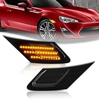 Suvnie 2PCS Full LED Side Arker Turn Signal Lights, Soked Lens Front Fender Side Arker Lights - View #5