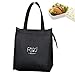 Borsa Termica per il Pranzo, Pranzo al Sacco Riutilizzabile, Borsa Termica per Pranzo al Sacco, Borsa da picnic pieghevole, Tre Strati per Isolamento e freschezza, per Adulti/Uomini/Donne (Nero)