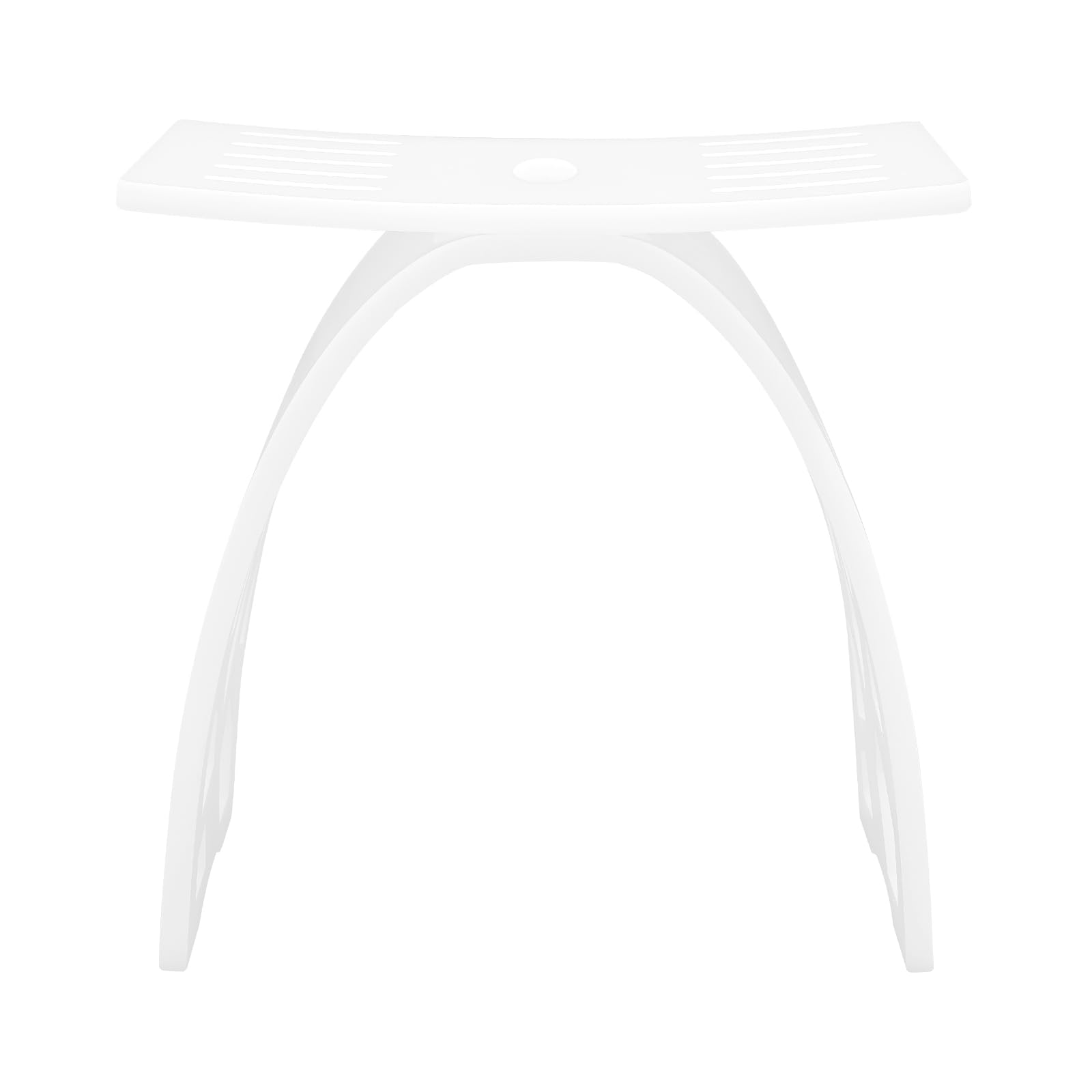 Tabouret de douche acrylique 41,5 x 23 x 40 cm avec fentes de drainage charge maximale 226,8 kg transparent