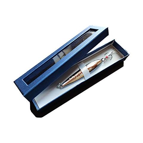 Personalized Fishing Custom Engraved Lure - Favorite catch - Hooked on you - Any text Gift Present - Best Catch of My Life (Gold) Cover