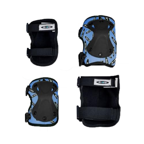 マイクロスクーター《正規品》プロテクターひじ・ひざセット(ブルー Sサイズ) ワンタッチ装着 サイズ調整可能 キックボード キックバイク キッズバイク 足こぎ自転車 ペダルなし自転車 ストライダー 誕生日プレゼント 子供 2歳 3歳