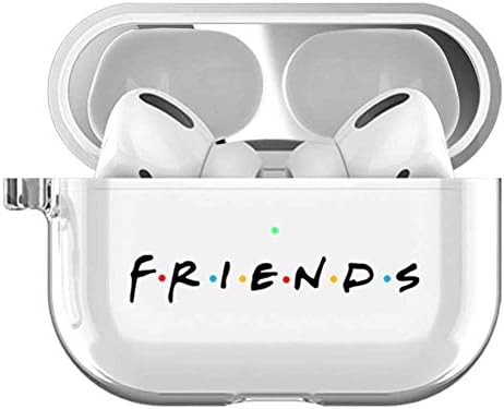 Friends Airpods Pro Clear Case,Friends Tv Show Merchandise,AirPods Pro Clear Case Protective Cover Skin - Clear Premium Hard Shell Accessories Compatible with Apple AirPods Pro (Friends)