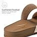 DREAM PAIRS Women's Open Toe Slides Sandals Comfortable Arch Support Footbed Two Strap Slip-on Fashion Casual Beach Vacation Lightweight Flat Sandals Summer for Women,Size 6.5,Beige,SDSS26003W