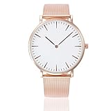 batteriewechsel uhr ohne drehverschluss ❤️Stil: Lässig; Armbanduhr Für Mädchen, OVERMAL Frauen Damen Mode Rostfreier Stahl Quarz Armbanduhr Uhr Armband (Gold)