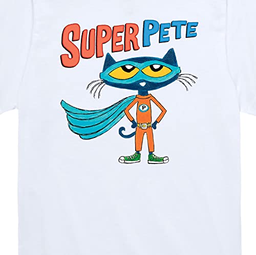 Pete the Cat - Super Pete Wcape - Toddler and Youth Short Sleeve Graphic T-Shirt - Size 4T White3
