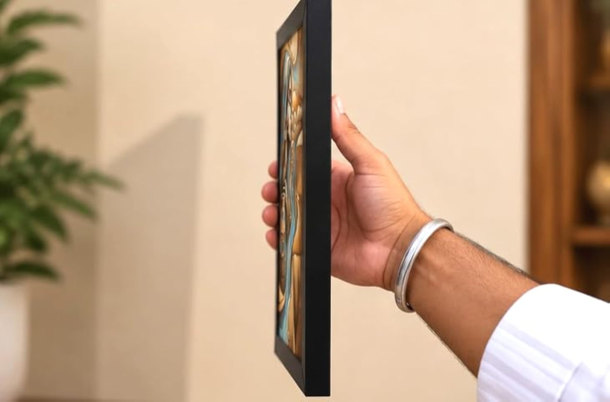 Photo Frame 8x12 inch (A4 Size) with OHP Sheet, Black Wall Hanging Frame