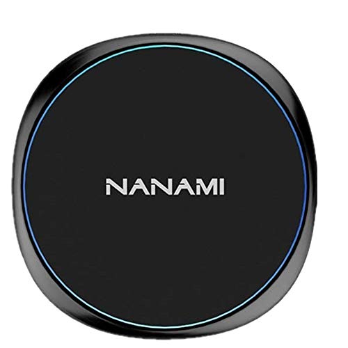 NANAMI Fast Wireless Charger, [10W/7.5W] Qi Certified Wireless Charging Pad for Samsung S20/S20+/S10+/S9/S8/S7 Note10+/9/8, Compatible Phone 11/11 Pro/11 Pro Max/XR/XS Max/XS/X/8/8 Plus/New Airpods