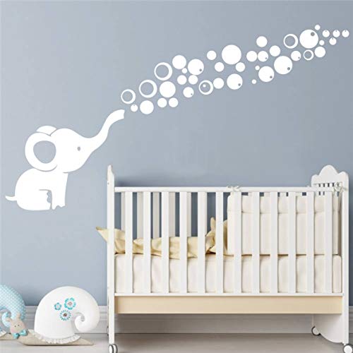 Vinilo Decorativo Infantil Elefante Blanco 13.7x22.4 in miniatura 3