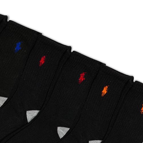 Polo Ralph Lauren Boys' Classic Sport Crew Socks-6 Pair Pack-Soft Stretchy Yarn & Stay Up Top2